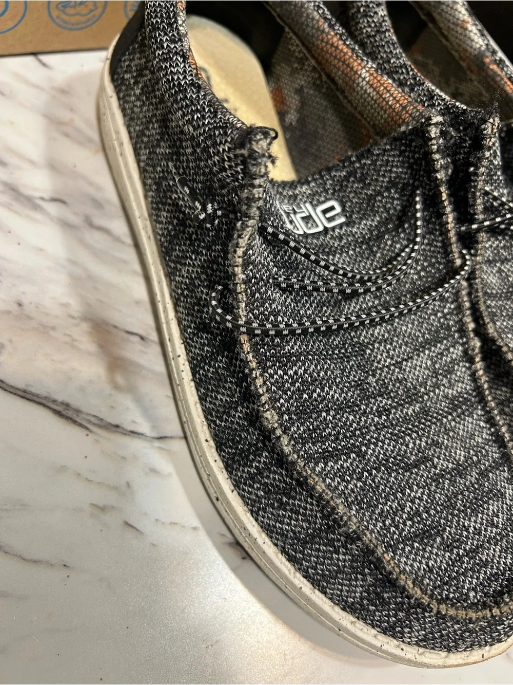 Hey Dude Kids Black Knit Slip-On Sneakers